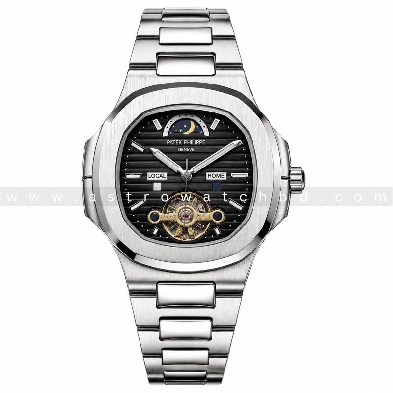 P.P NAUTILUS TOURBILLON MOONPHASE AUTOMATIC BLACK