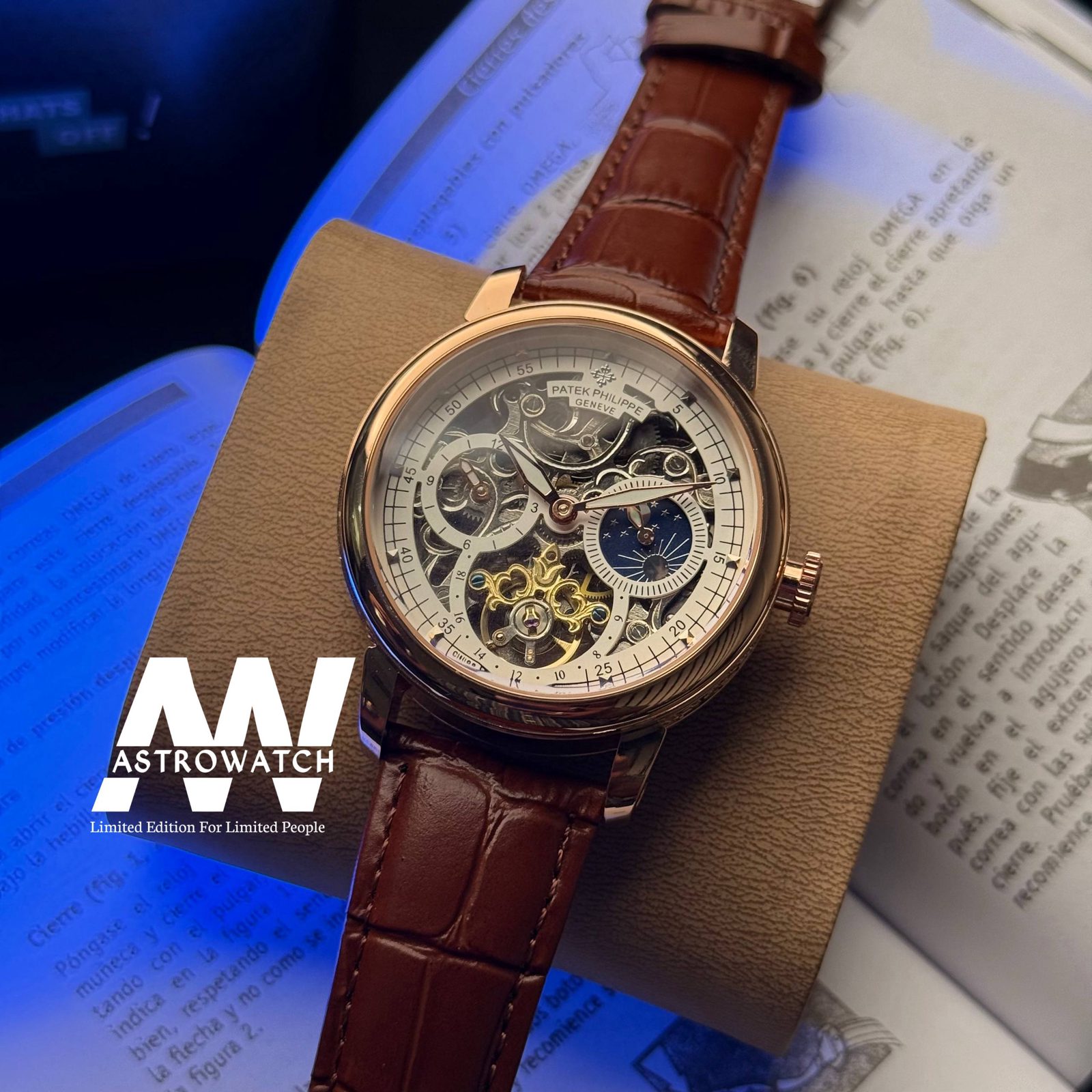 P.P Grand Complications Skeleton Moonphase Brown Leather — photograph 6