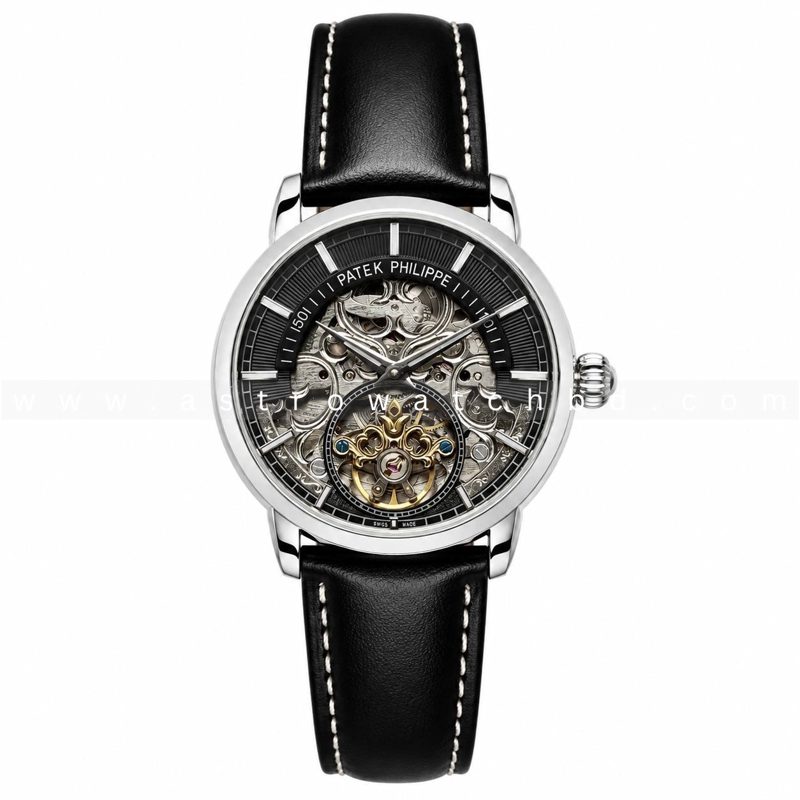 P.P SKELETON AUTOMATIC OPEN HEART BLACK