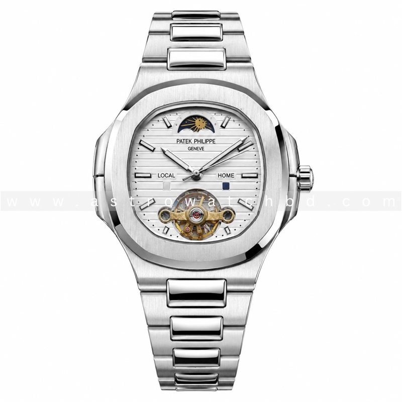P.P NAUTILUS TOURBILLON MOONPHASE AUTOMATIC WHITE