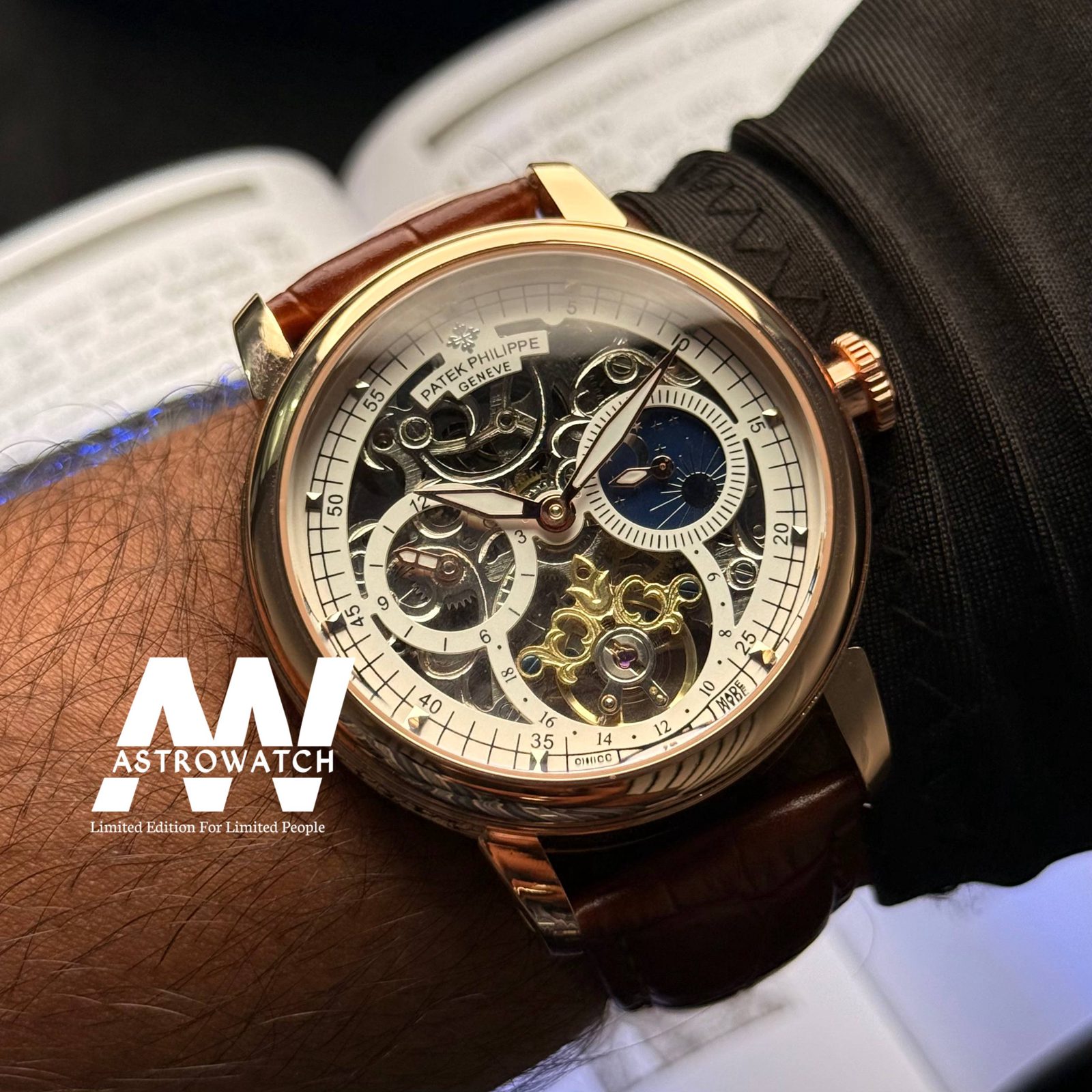 P.P Grand Complications Skeleton Moonphase Brown Leather — photograph 5