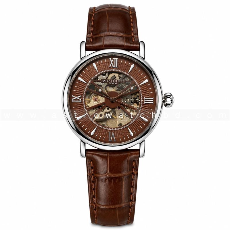P.P SKELETON LEATHER AUTOMATIC CHOCOLATE
