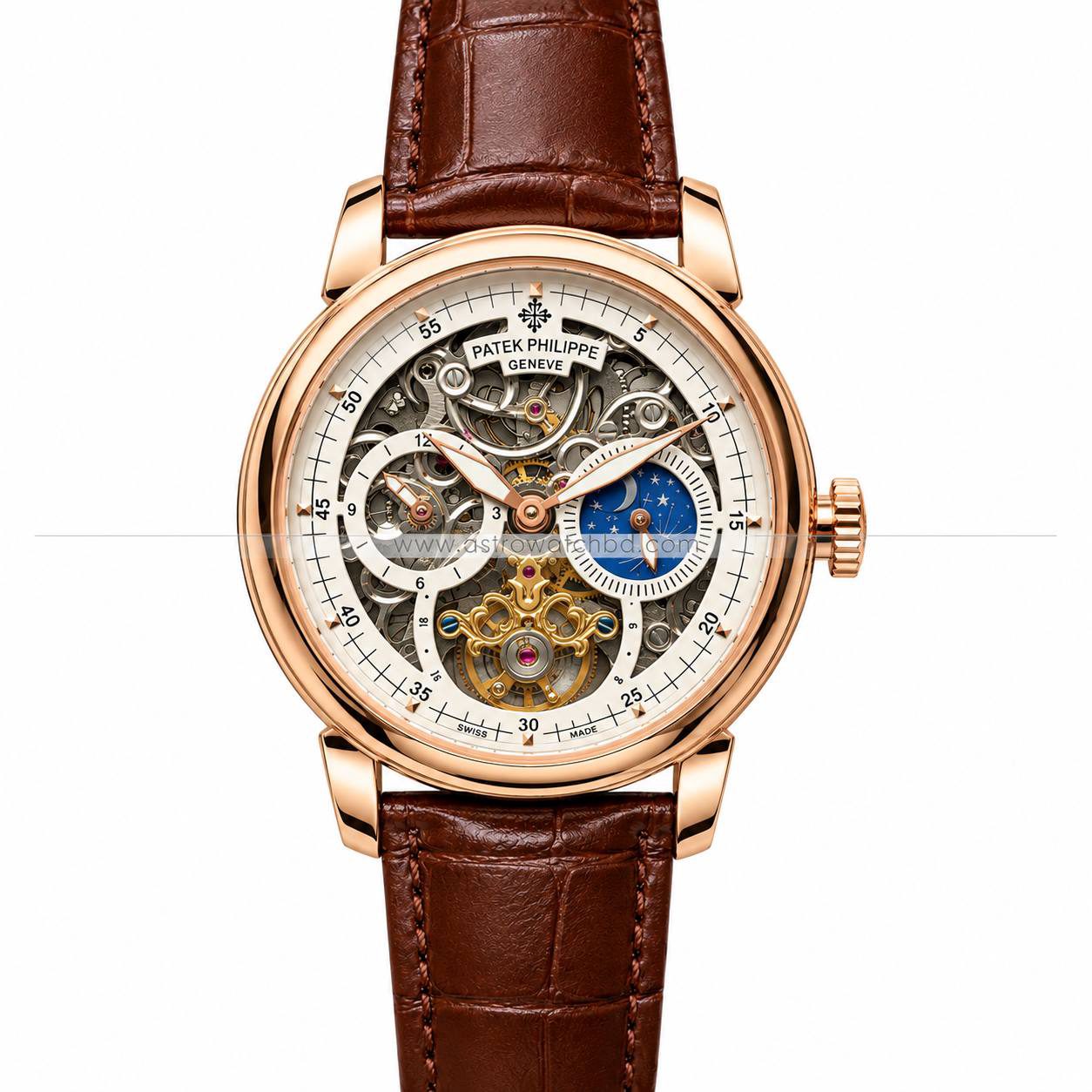 P.P Grand Complications Skeleton Moonphase Brown Leather — photograph 1