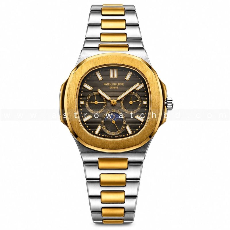 P.P NAUTILUS PREPETUAL CALENDAR TWO TONE BLACK