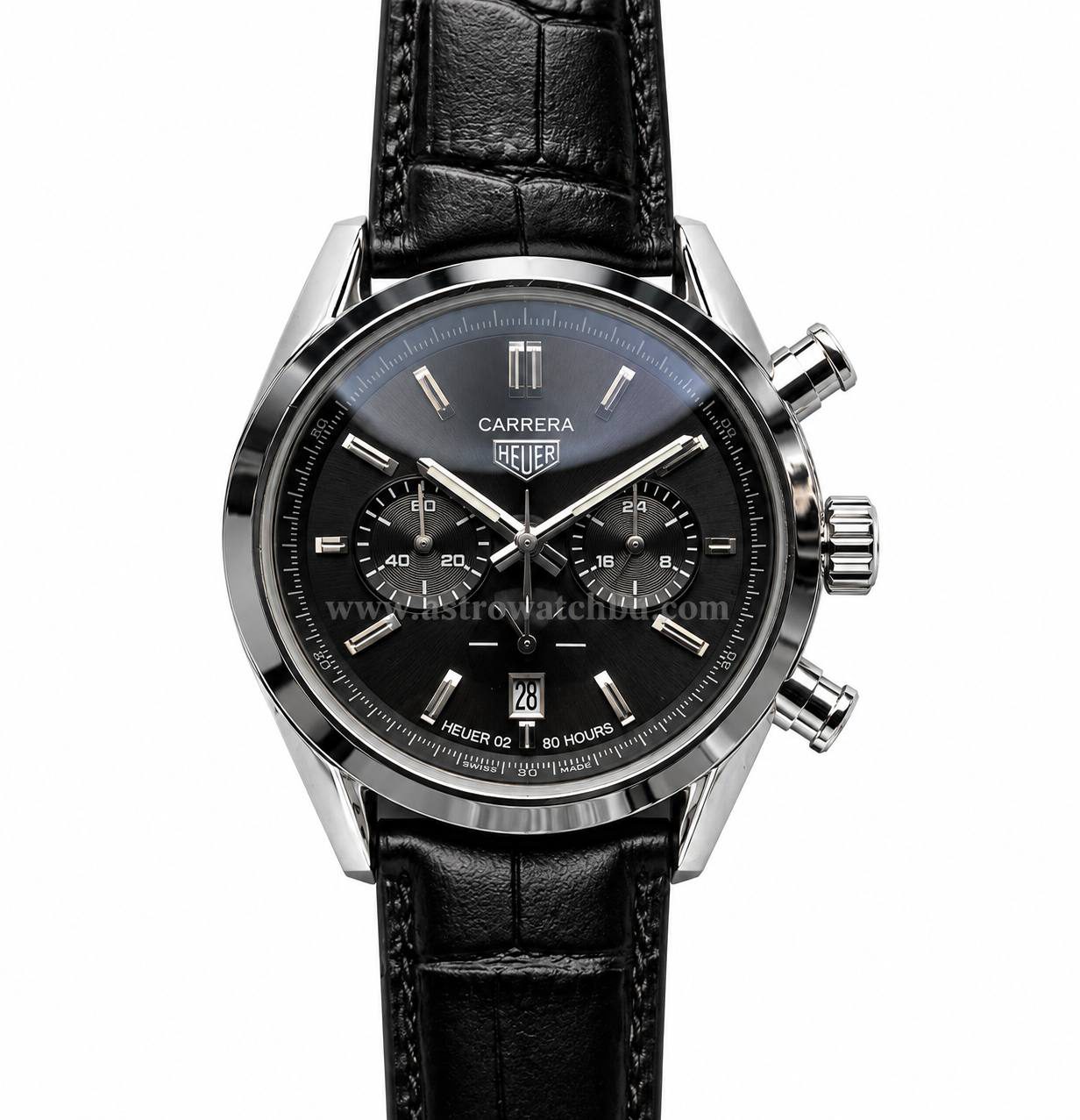 TAG HEUER CARRERA 02T CHRONO BLACK DIAL — photograph 1