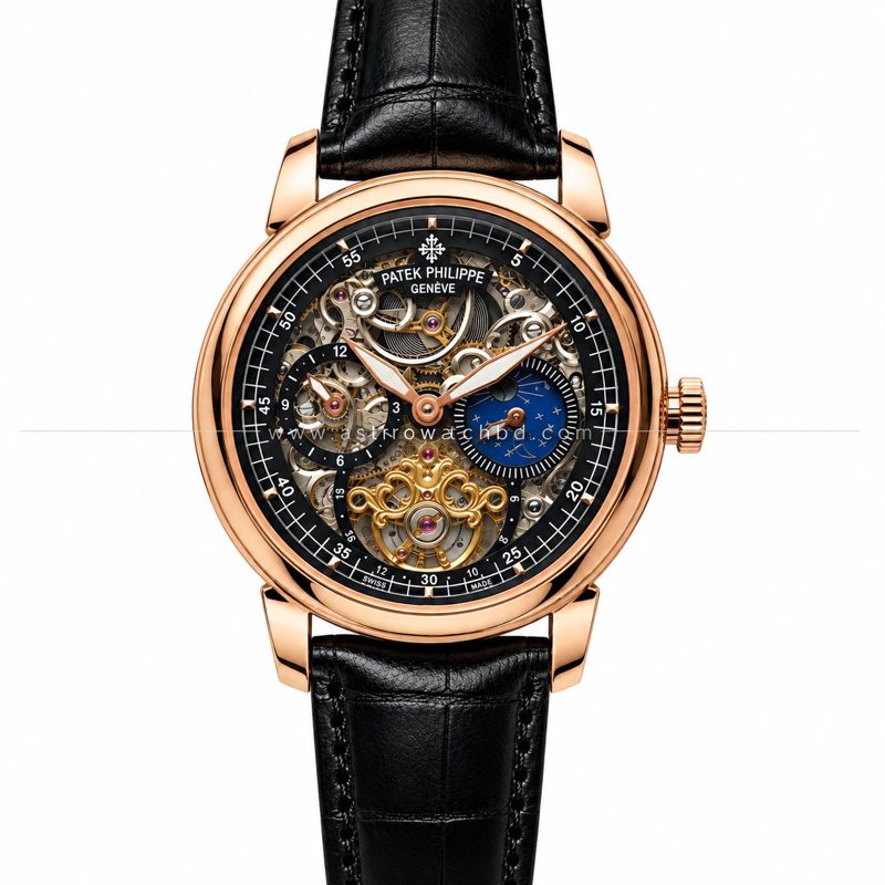 P.P Grand Complications Skeleton Moonphase Black Leather