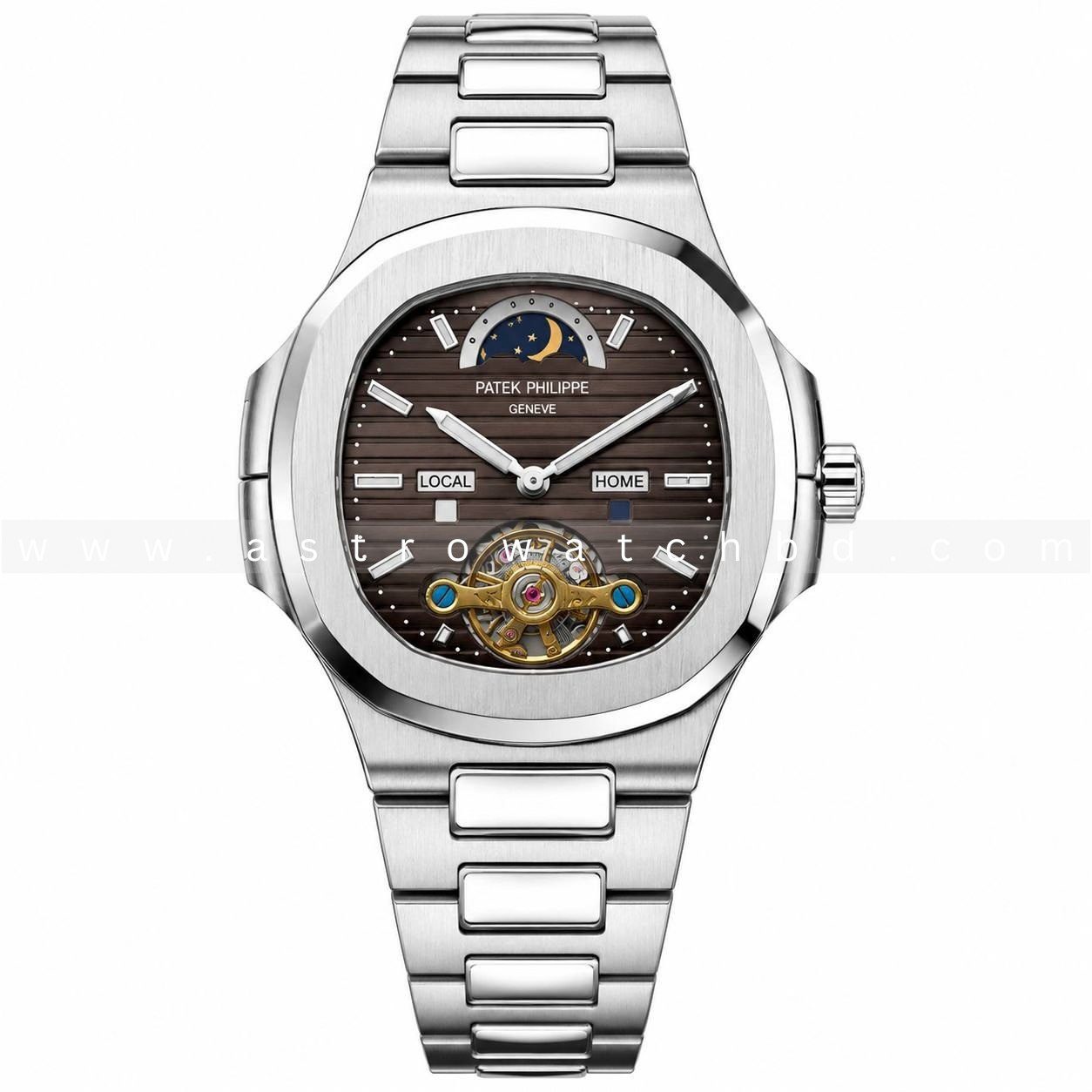 P.P NAUTILUS TOURBILLON MOONPHASE AUTOMATIC CHOCOLATE — photograph 1