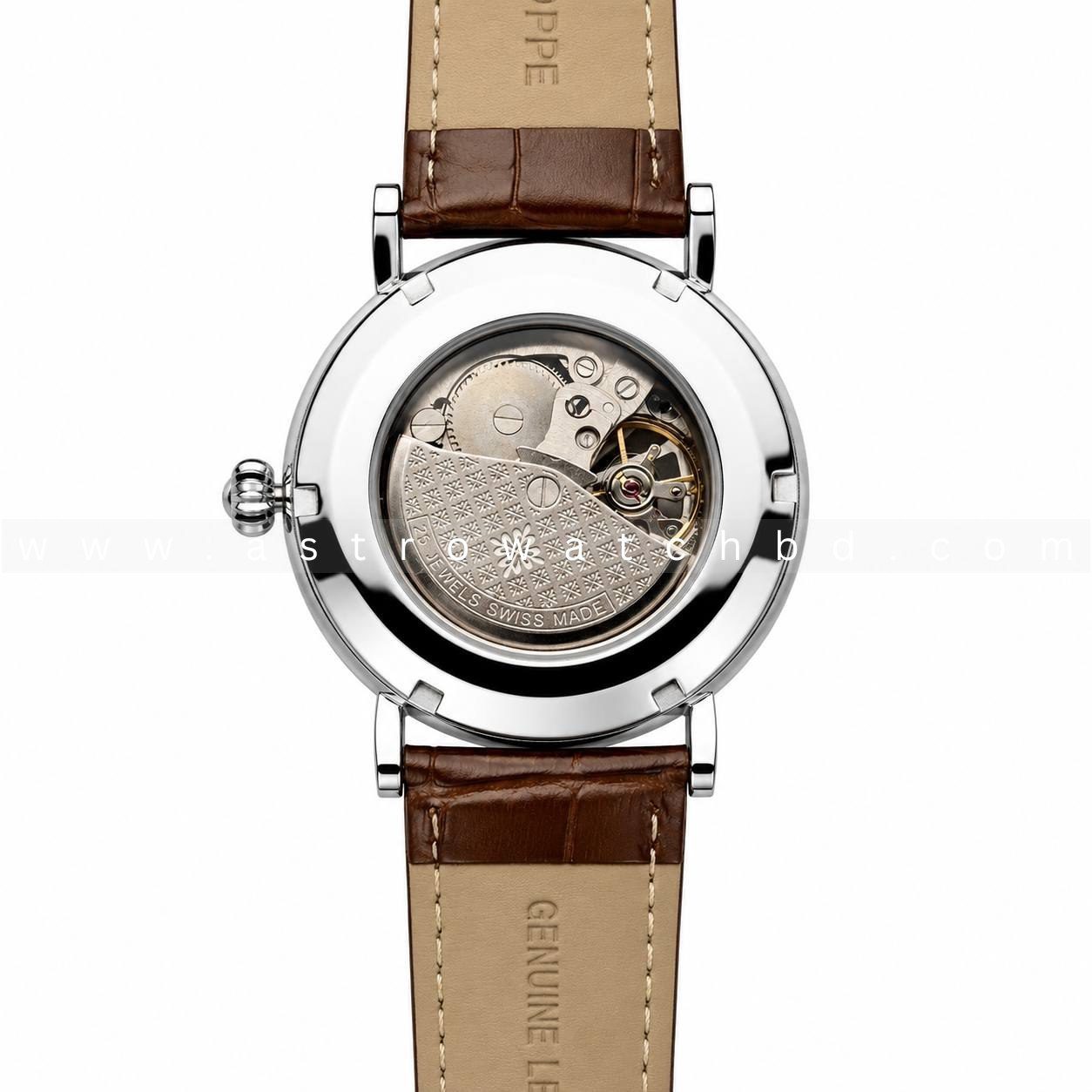 P.P SKELETON LEATHER AUTOMATIC SILVER WHITE — photograph 2