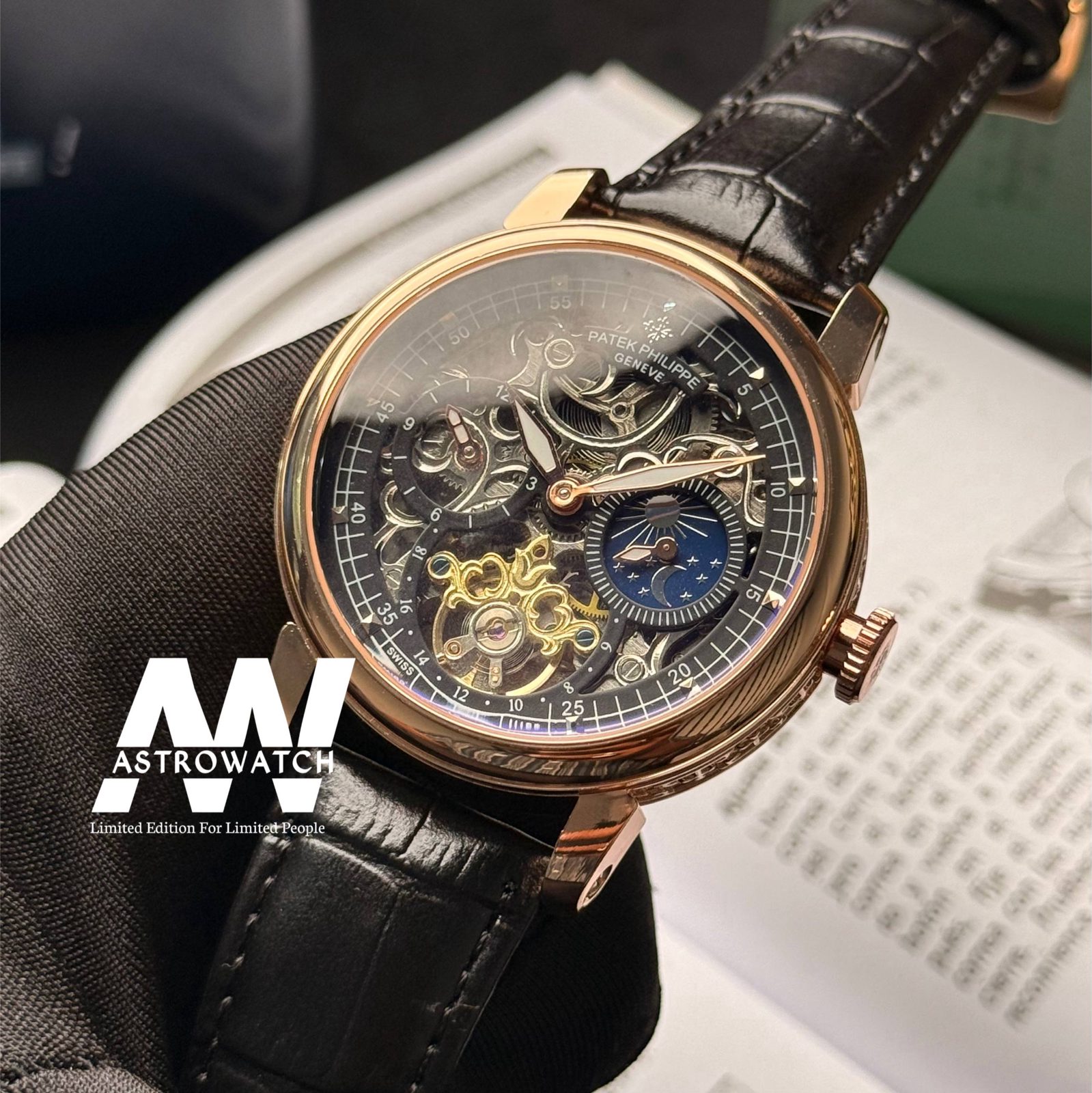 P.P Grand Complications Skeleton Moonphase Black Leather — photograph 5